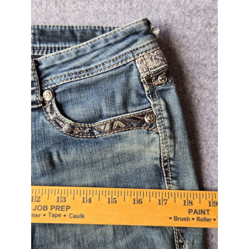 Grace In L.A. Women's Jeans Embellished Stretch Size 28 Low Rise Measures 30x30 - Picture 9 of 16